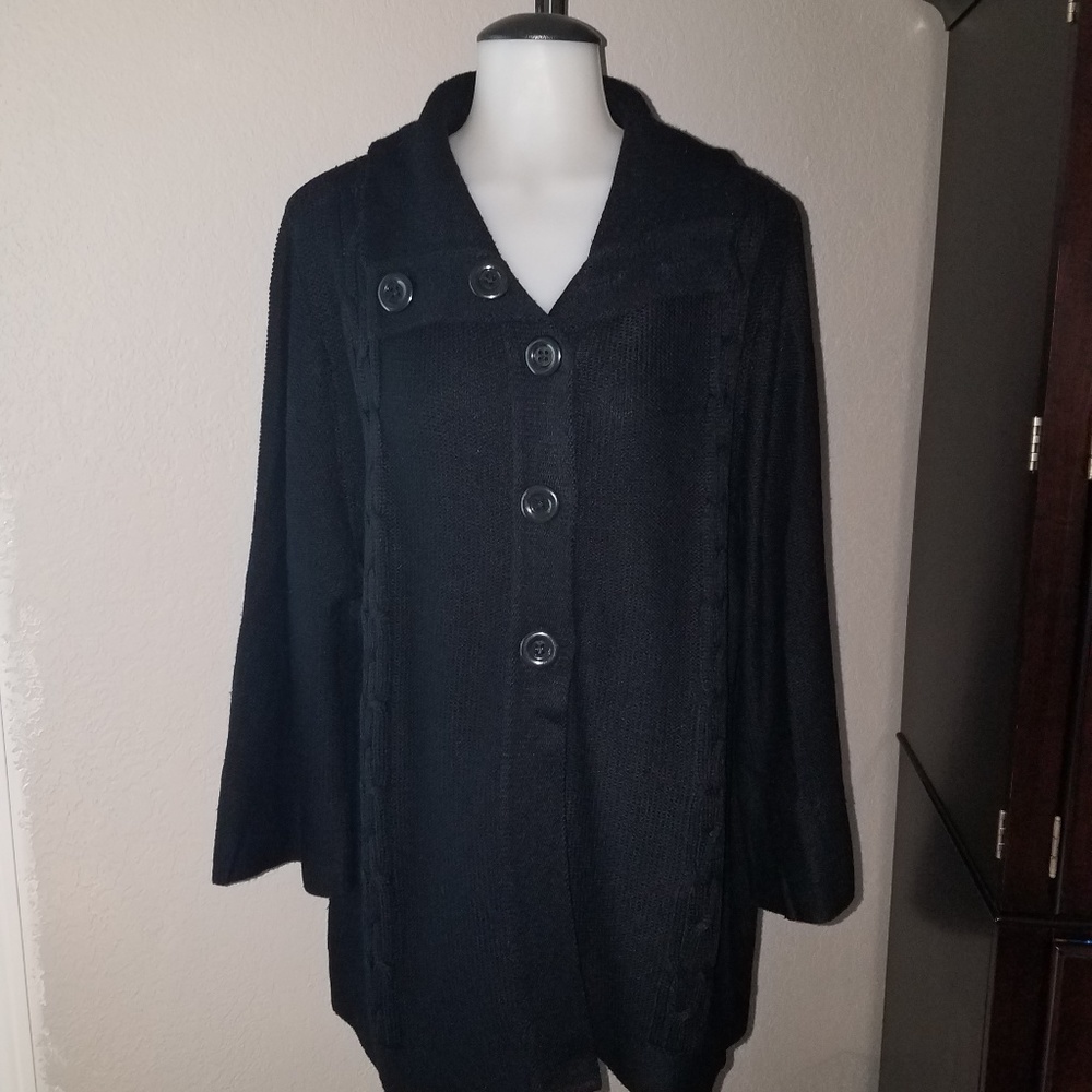Black Cardigan Sweater